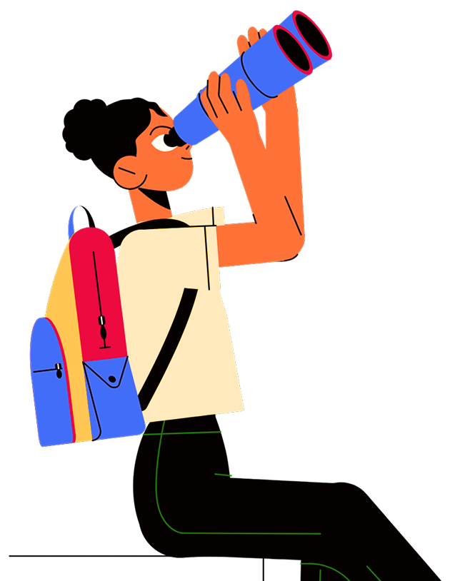 Night-sky watching illustration